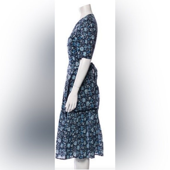 NWT St. Roche- Pearl Midi Wrap Dress. Size 10 - Picture 2 of 7